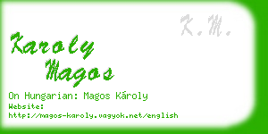 karoly magos business card